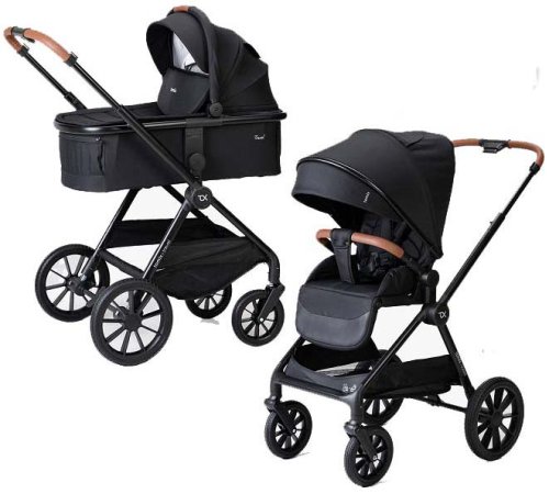 Bambini Moretti Коляска 2 в 1 Travel / цвет Black (черный)